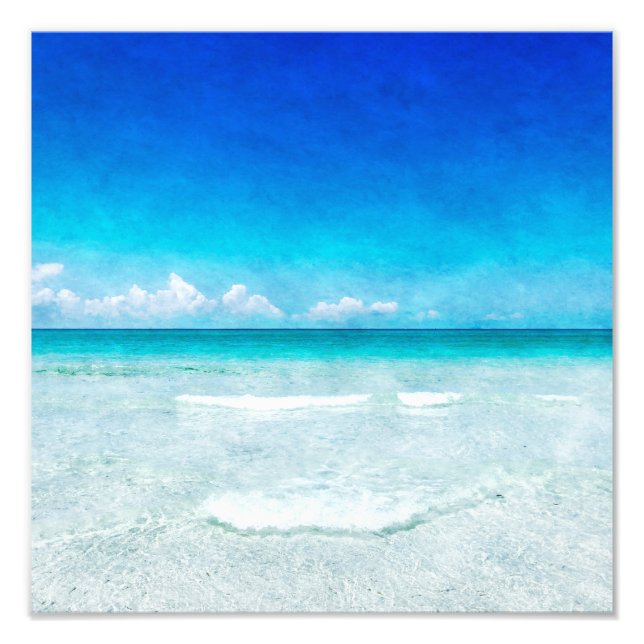 Foto Praia Tropical - Teal Aqua Ocean Blue Florida (Frente)