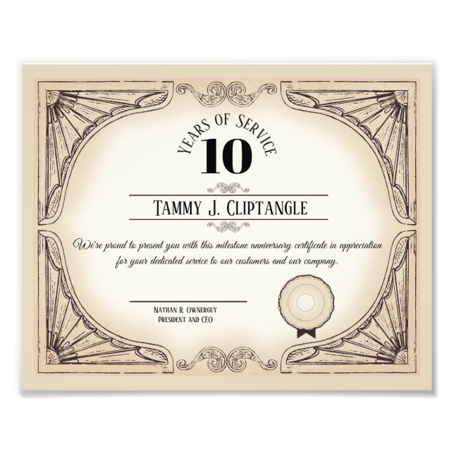 Foto Prêmio de aniversário de funcionário universal de  (Frente)