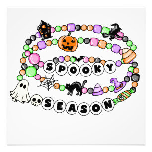 Foto Preppy Spooky Season Halloween Friendship Bracelet