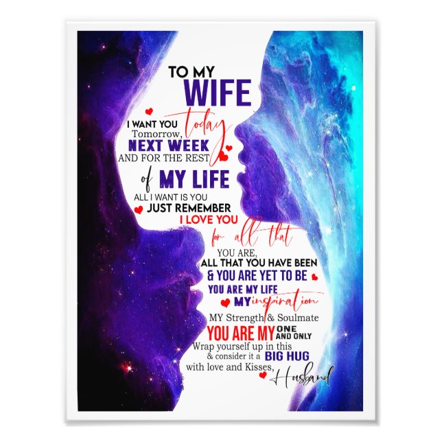 Foto Presente da Esposa | Carta À Minha Esposa Amor De  (Frente)