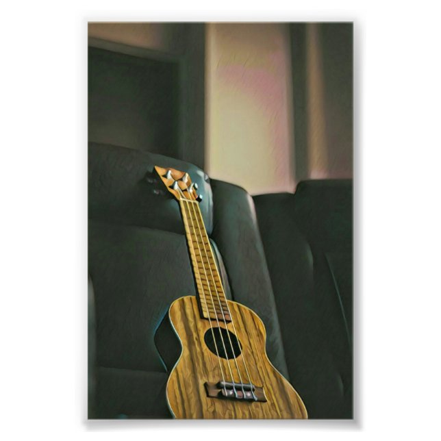 Foto presente de guitarra de baixo acústico (Frente)