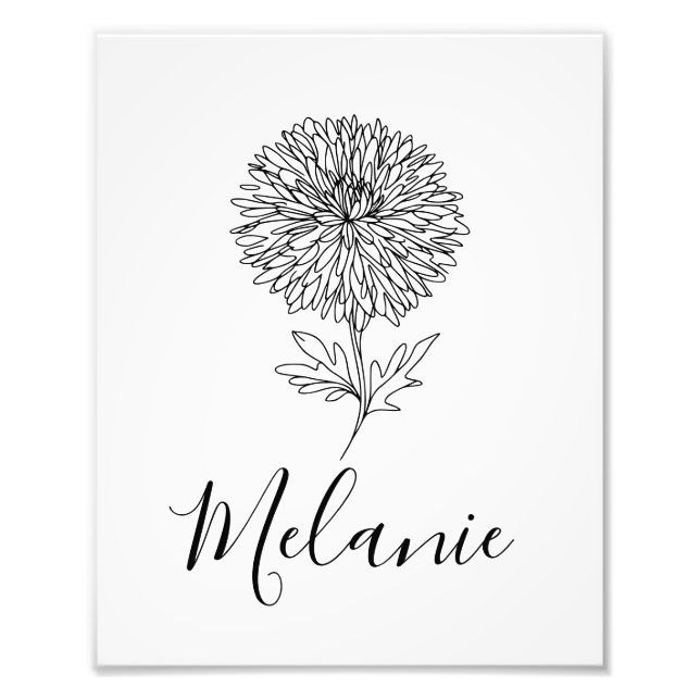 Foto Presente de Nascimento do Aster de Setembro Person (Frente)