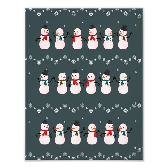 Foto Presente de Natal | Bonito Neve Através Da Neve (Frente)