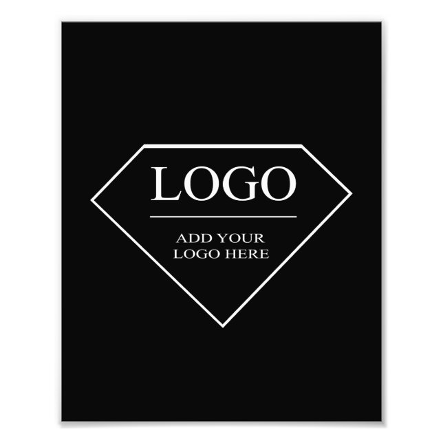 Foto Presente Personalizado de Aniversário Preto e Bran (Frente)