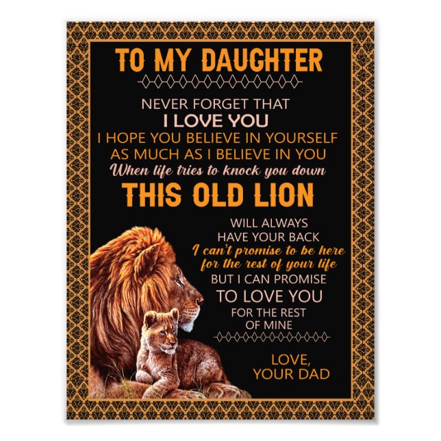 Foto Presentes de Filha | Carta À Minha Filha Do Pai (Frente)