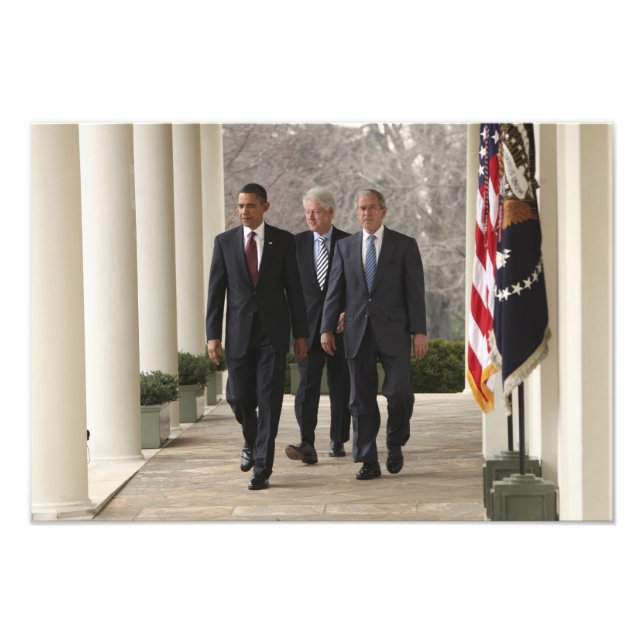 Foto Presidente Barack Obama e ex-presidentes (Frente)