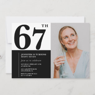 Foto Preta Branca 67.º Convites de Aniversário