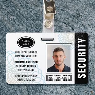 Foto Preta para Crachá de Oficial de Segurança Per