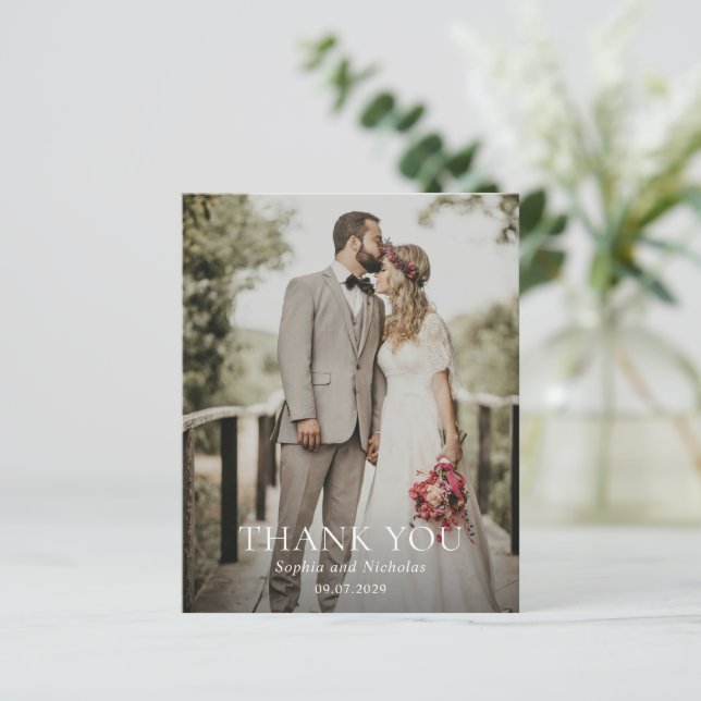 Foto Preto e Branco Orçamento Casamento Agradecime (Em pé/Frente)