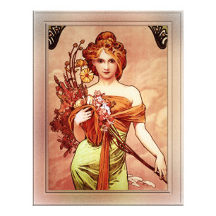Foto Primavera A Beleza do Ouro por Alphonse Mucha