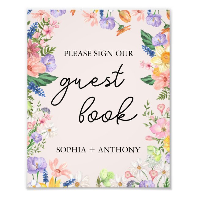 Foto Primavera de Flor Selvagem Por Favor Assine nosso  (Frente)