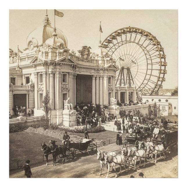 Foto Primeira Roda Ferris Inventada por George Ferris (Frente)