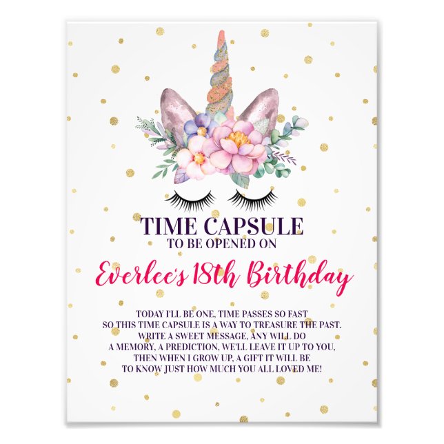 Foto Primeiro Aniversário - Sinal da Cápsula | Face Uni (Frente)