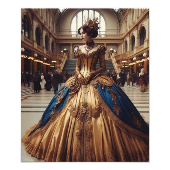 Foto Princesa Dourada Steampunk Vitoriana Industrial (Frente)
