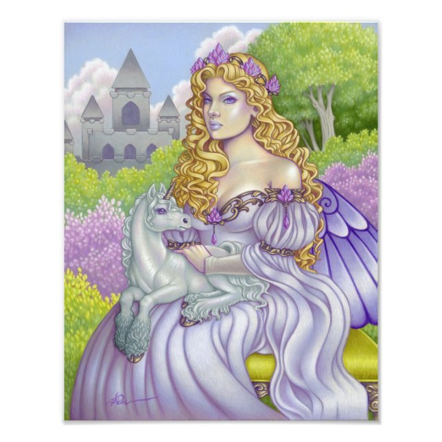 Foto Princesa Fada-unicórnio da arte da fantasia (Frente)