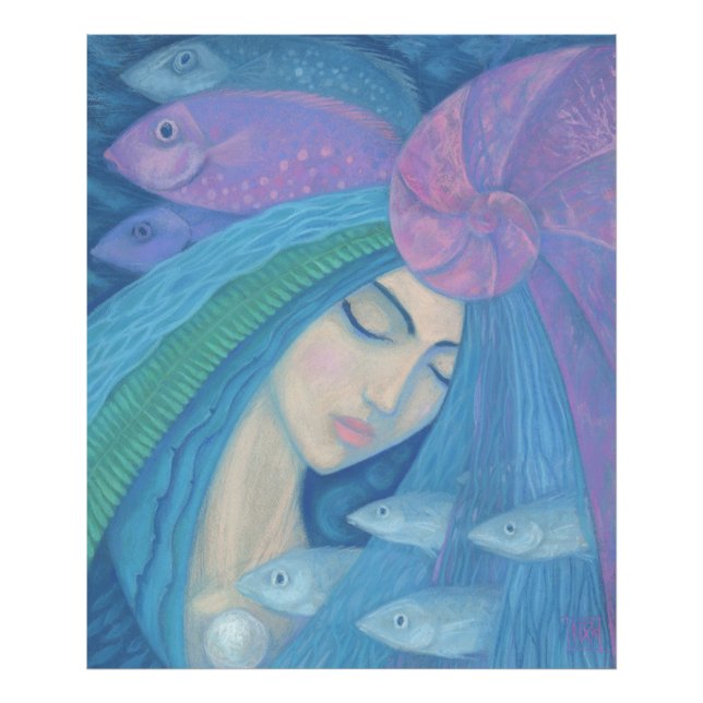 Foto Princesa Sereia, Fantasia Submarina, Azul Rosa (Frente)