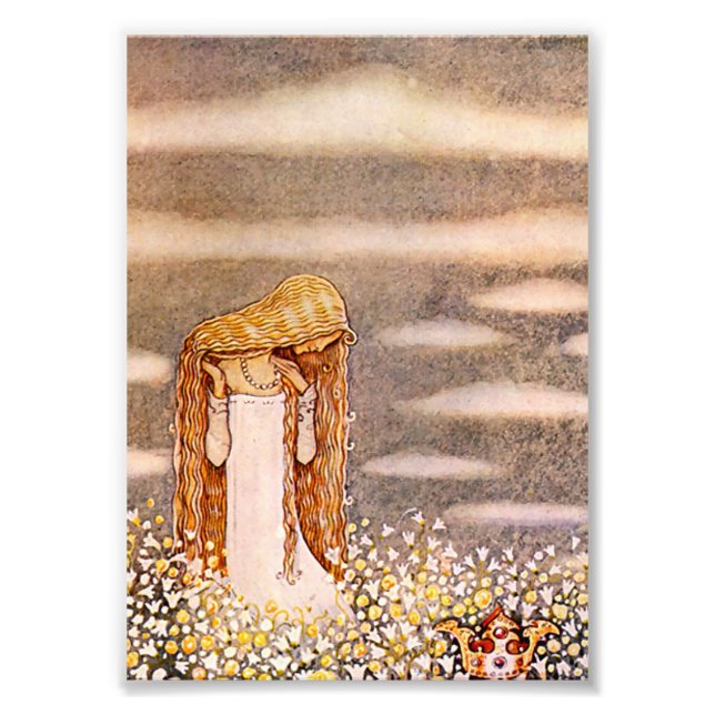 Foto “Princesa Tuvstarr” Aquarela de John Bauer (Frente)