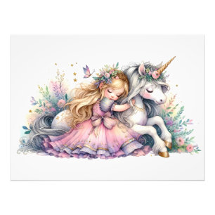 Foto Princesa Unicórnio Pastel Conto de Fadas Fantasia