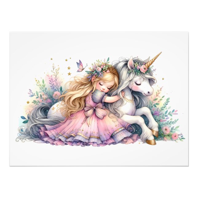 Foto Princesa Unicórnio Pastel Fantasia Conto de Fadas (Frente)