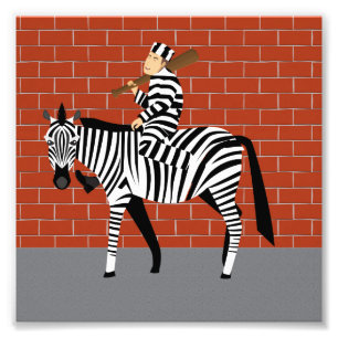 Foto Prisioneiro e zebra