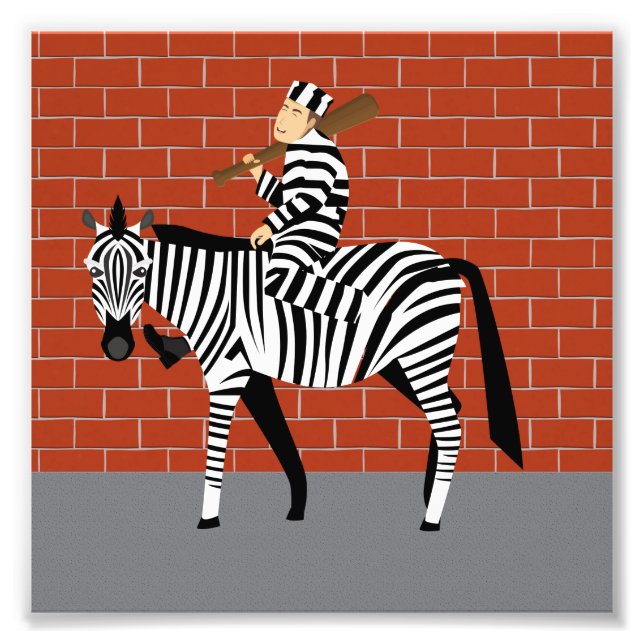Foto Prisioneiro e zebra (Frente)