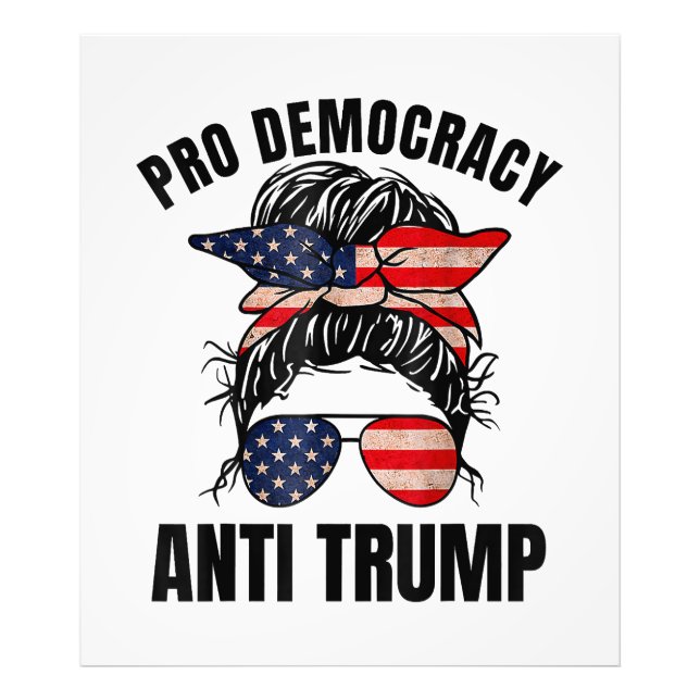 Foto Pro Democracia - Bandeira Americana Anti-Trump (Frente)