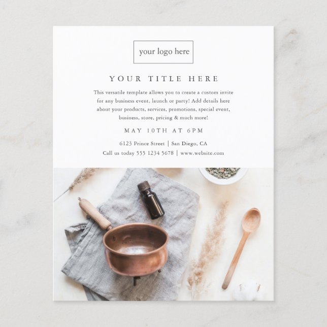 Foto profissional minimalista do evento comercial (Frente)