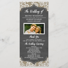 Foto: Programas De Casamento De Locais Burlap Burl