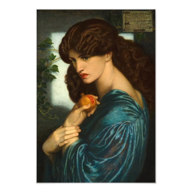 Foto Proserpina por Dante Gabriel Rossetti (Frente)