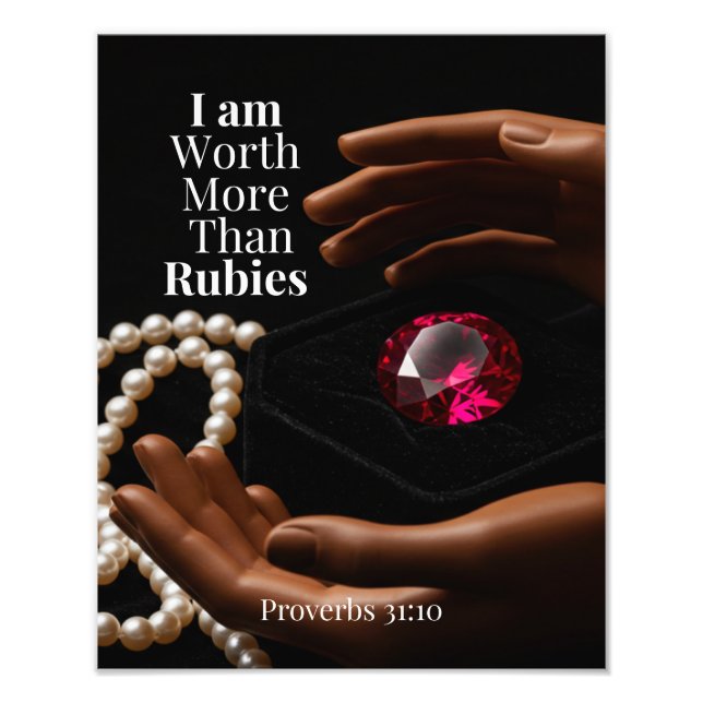 Foto Proverbs 31:10 "Worth Far More Than Rubies" Canvas (Frente)