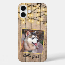 Foto Quadrada Rustic Personalizada Alaskan Malamut