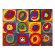 Quadrados com Círculos Concêntricos | Kandinsky |