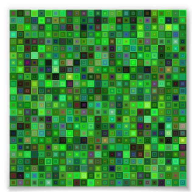 Foto Quadrados de tons verdes (Frente)