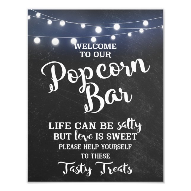 Foto Quadro com sinal luminoso - BAR POPCORN (Frente)