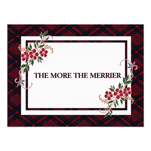 Foto Quanto Mais A Xadrez Vermelha Merrier (Frente)