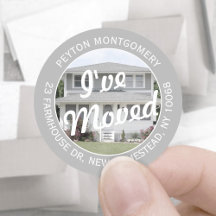 Foto que movi a mudança de etiquetas de endereço d