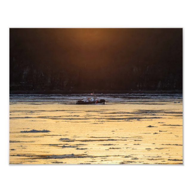 Foto Quebra-gelo ao pôr do sol (Frente)