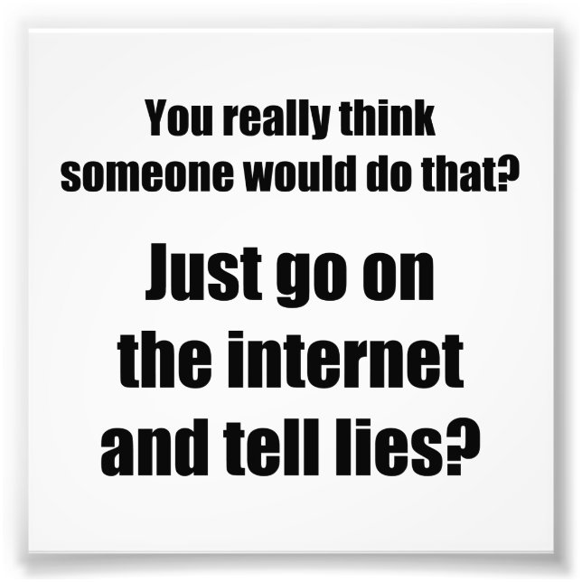 Foto Quem Espalha Mentiras na Internet? (Frente)