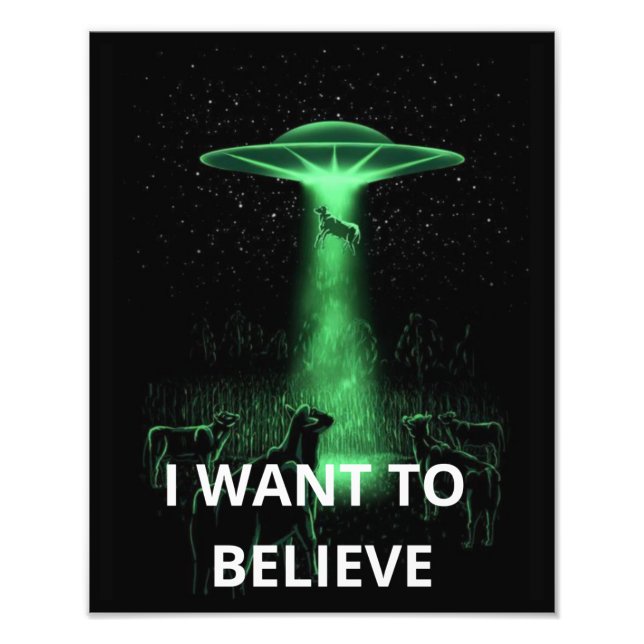 Foto Quero Acreditar, Retro De Filme 90, OVNI Alienígen (Frente)