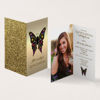 Foto Quinceanera 15 Birthday Colorful Butterfly