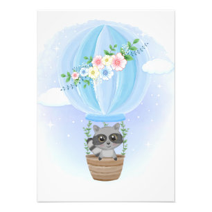 Foto Raccoon Lover Cute Raccoon com Flor