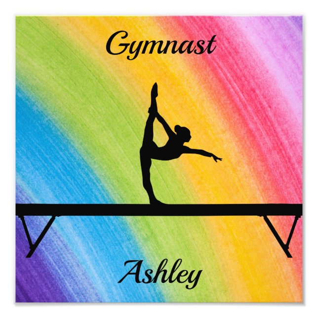 Foto Rainbow Gymnastics Beam Personalizado (Frente)