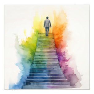 Foto Rainbow Stairs Man