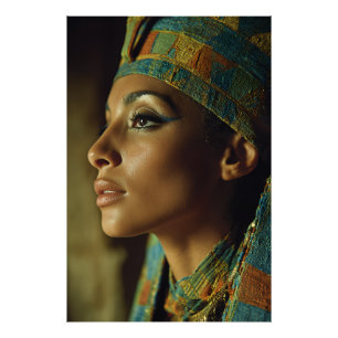 Foto Rainha Egípcia Regal Turquesa Ouro Retrato