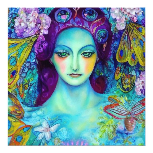 Foto Rainha Fada Encantada com Borboletas (Frente)