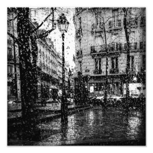 Foto Rainy Day in Paris black and white