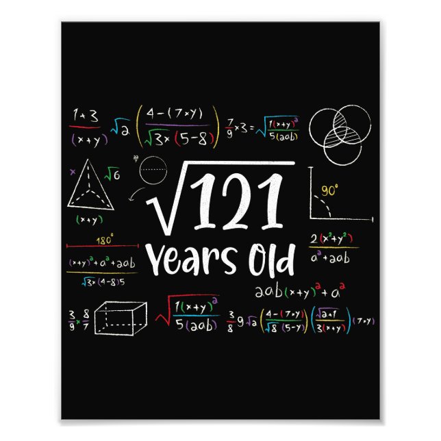Foto Raiz Quadrada dos presentes de 121 11 de aniversár (Frente)