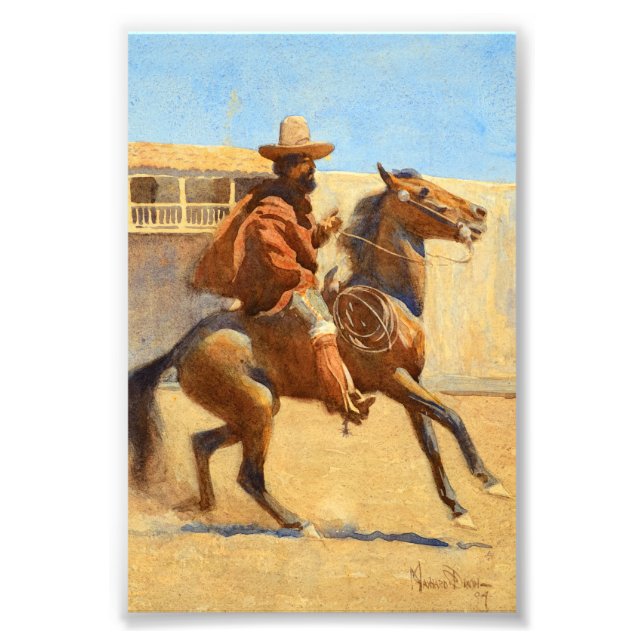 Foto Ranchero da Velha Califórnia por Maynard Dixon (Frente)