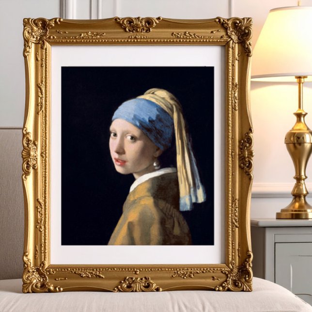 Foto Rapariga com brinco de pérola 1665 Johannes Vermee (Girl with a pearl earring)