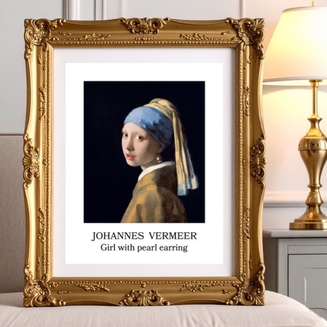 Foto Rapariga com brinco de pérola 1665 Johannes Vermee (Girl with pearl earring by Johannes Vermeer)